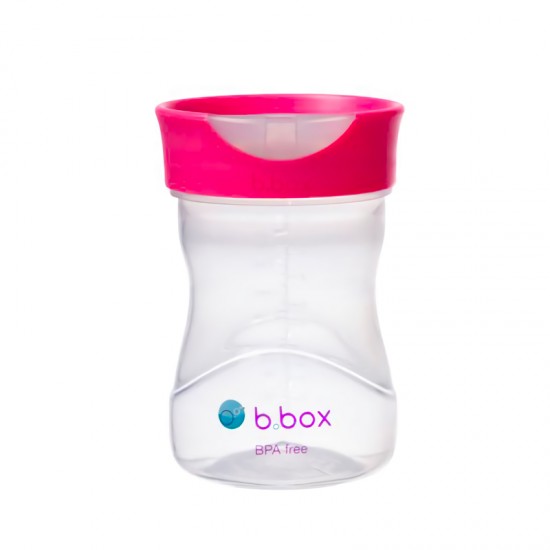 bbox宝宝平口杯宽口敞口杯澳洲bbox戒奶水杯戒奶瓶1岁水杯 240ml 红色
